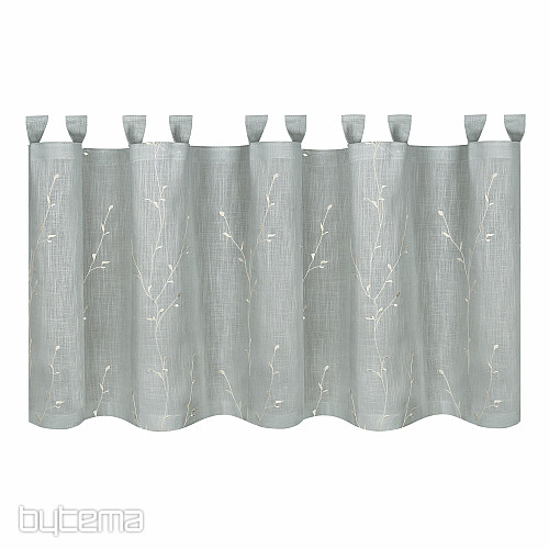 NATUR Gerster Fertigvorhang BESTICKTE Zweige WEISS