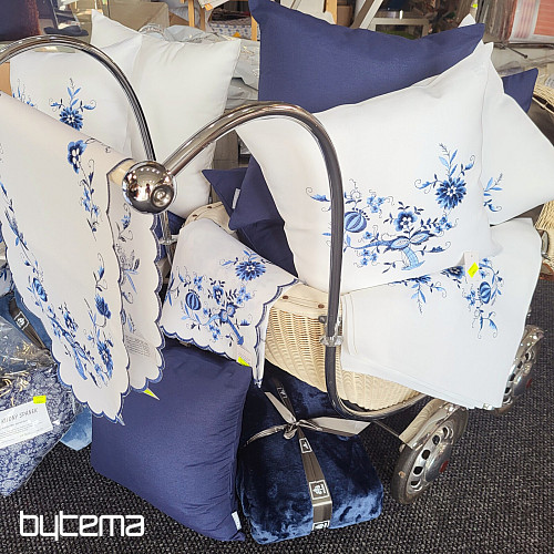 Kissenbezug ZWIEBEL BLAU-WEISS