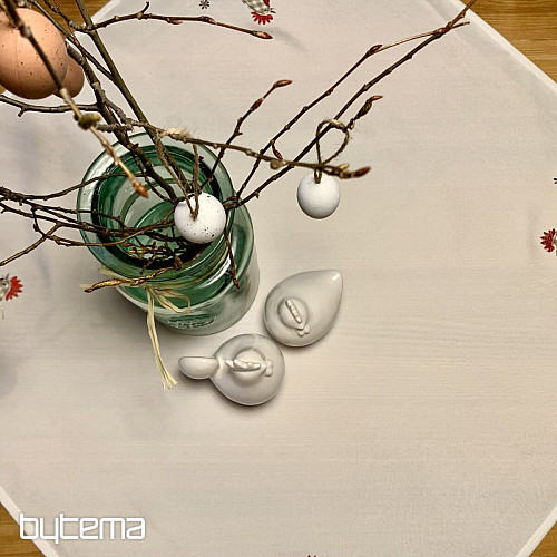 Bestickte Tischdecke und Schal SLEPIČKA kariert