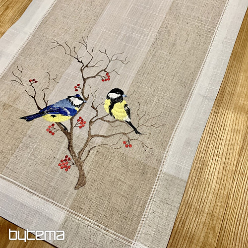 Bestickte Tischdecke und Schal TITEN