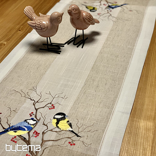 Bestickte Tischdecke und Schal TITEN