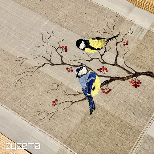 Bestickte Tischdecke und Schal TITEN