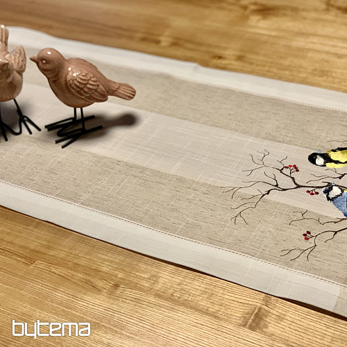 Bestickte Tischdecke und Schal TITEN