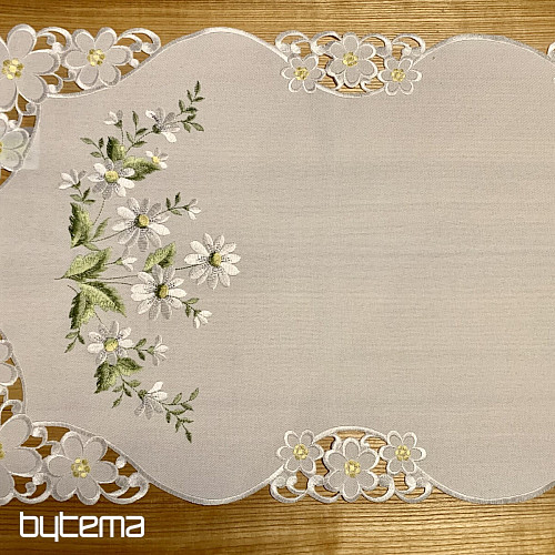 DAISY bestickte Tischdecke und Schal