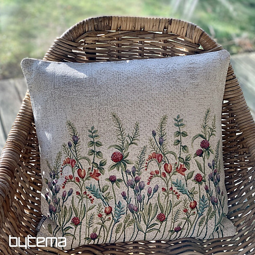 WILDE BLUMEN Gobelin-Kissenbezug