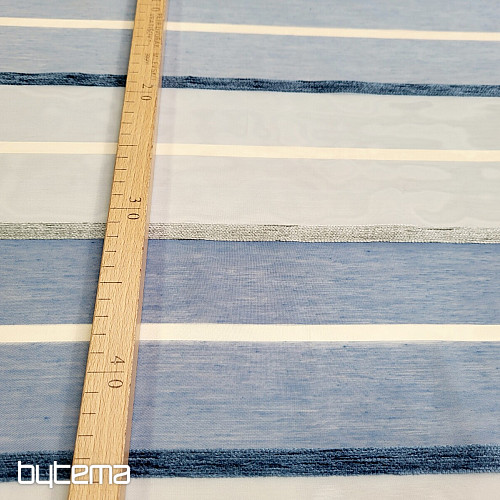 Voile-Vorhang BLAU-WEIßE STREIFEN