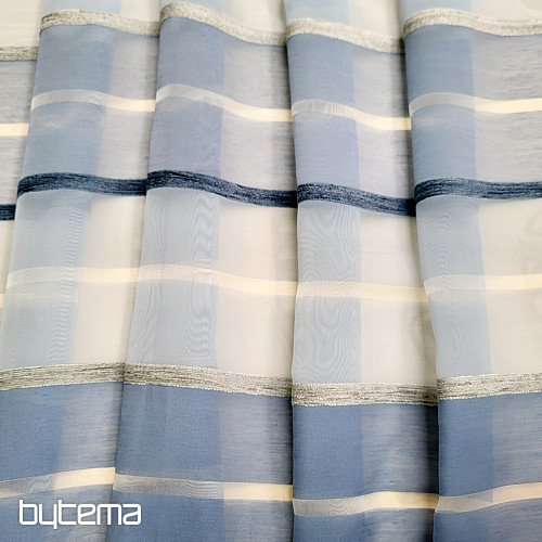 Voile-Vorhang BLAU-WEIßE STREIFEN