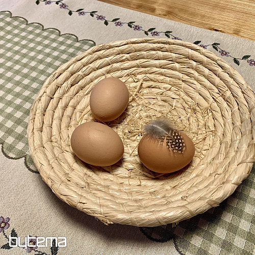 Gobelin-Tischdecke und Schal GRÜN KAROTE KÄFER