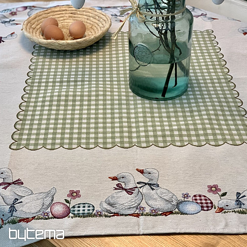 Gobelin-Tischdecke und Schal GRÜN KAROTE KÄFER