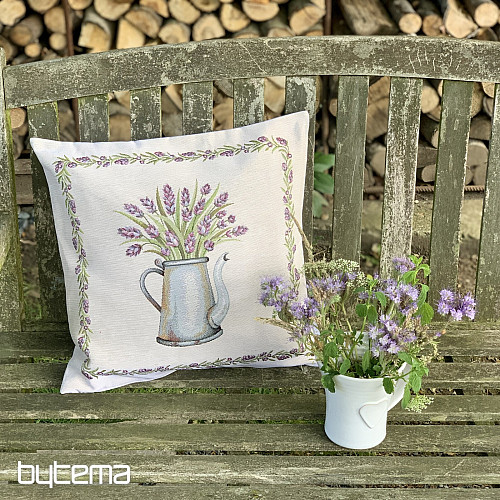 Gobelin-Kissenbezug LAVENDER IN EINEM TOPF