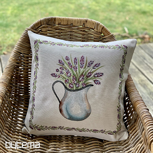 Gobelin-Kissenbezug LAVENDER IN EINEM KRUG