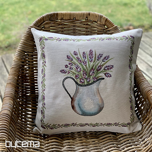 Gobelin-Kissenbezug LAVENDER IN EINEM KRUG