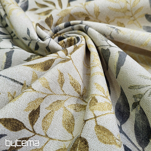 Dekostoff MARACAIBO Blätter grau