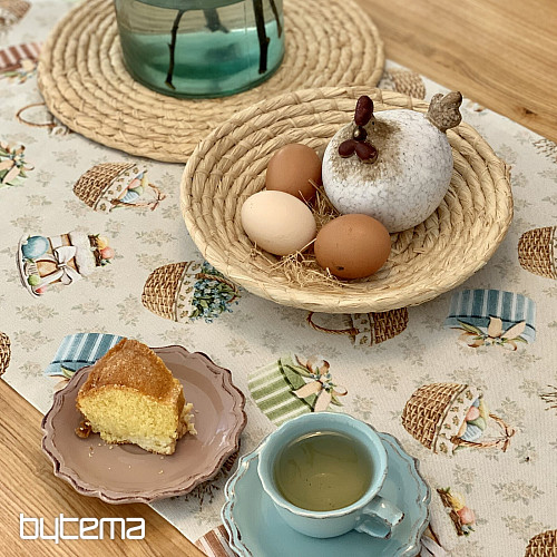 Tischdecke und Schal SPRING CUPS