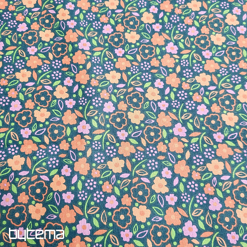 Baumwollstoff MIDNIGHT ROSE