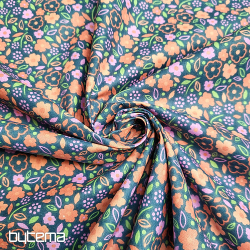 Baumwollstoff MIDNIGHT ROSE