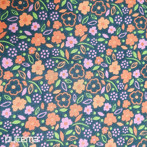 Baumwollstoff MIDNIGHT ROSE