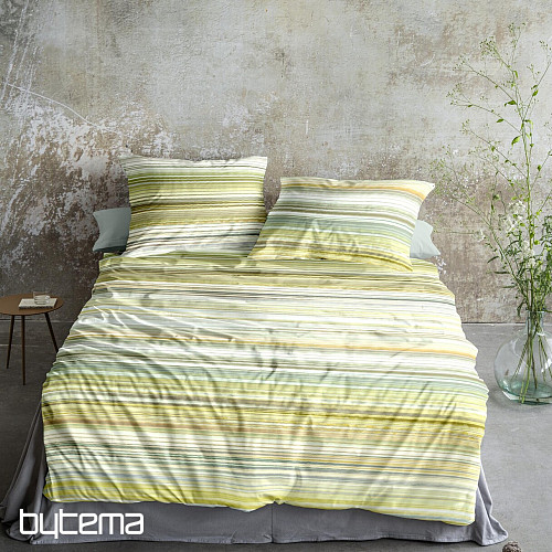 IRISETTE Luxus-Baumwollsatin MAGIC 30 Streifen grün