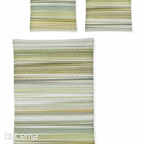 IRISETTE Luxus-Baumwollsatin MAGIC 30 Streifen grün