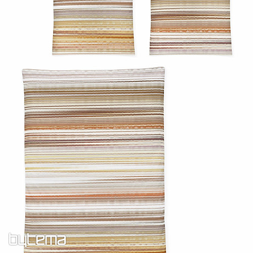 IRISETTE luxuriöser Baumwollsatin MAGIC 50 orange Streifen