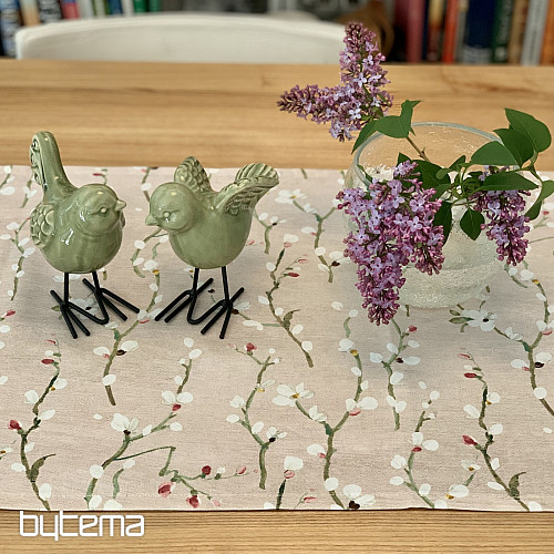 Tischdecke und Schal NOA Twigs klein rosa