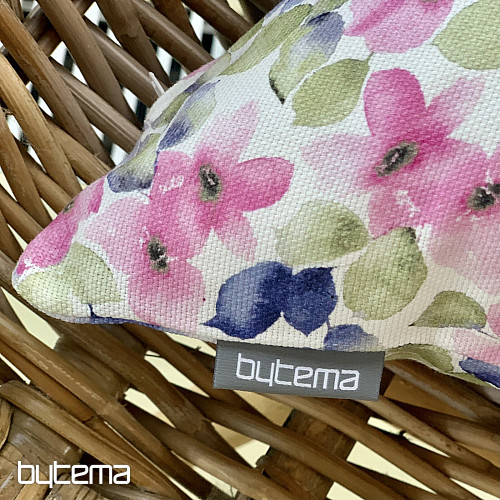 Dekorativer Kissenbezug KLEINE ROSA BLAUE BLUMEN