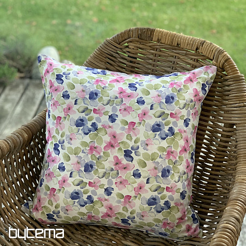 Dekorativer Kissenbezug KLEINE ROSA BLAUE BLUMEN