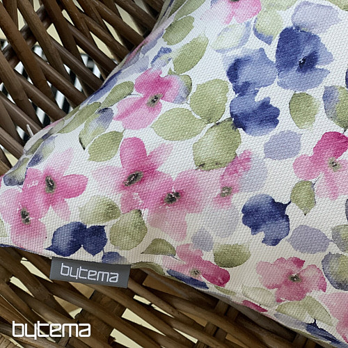 Dekorativer Kissenbezug KLEINE ROSA BLAUE BLUMEN