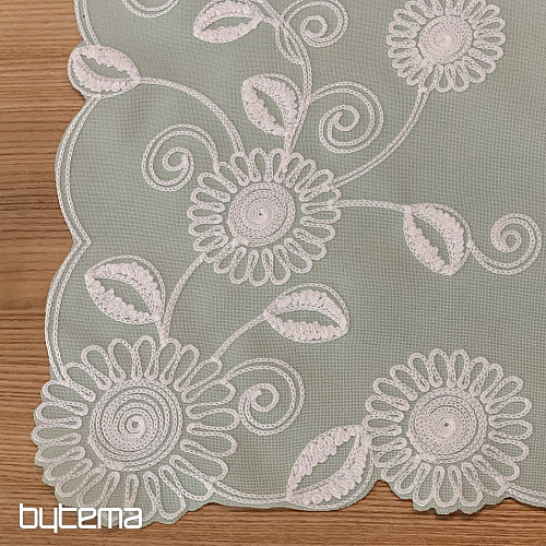 bestickter Schal MINZEBLUMEN