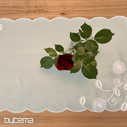 bestickter Schal MINZEBLUMEN