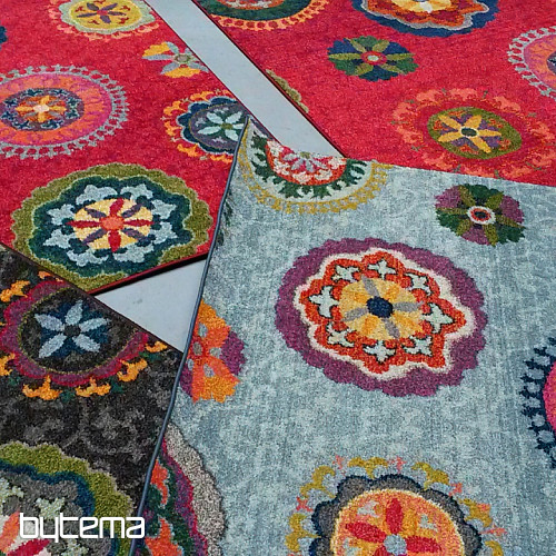Teppich MANDALA grau/blau