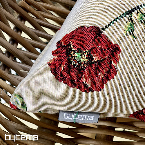 Gobelin-Kissenbezug WALNUSS POPPY