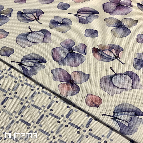MONTANA PURPLE BLUE FLOWERS Tischdecke und Schal