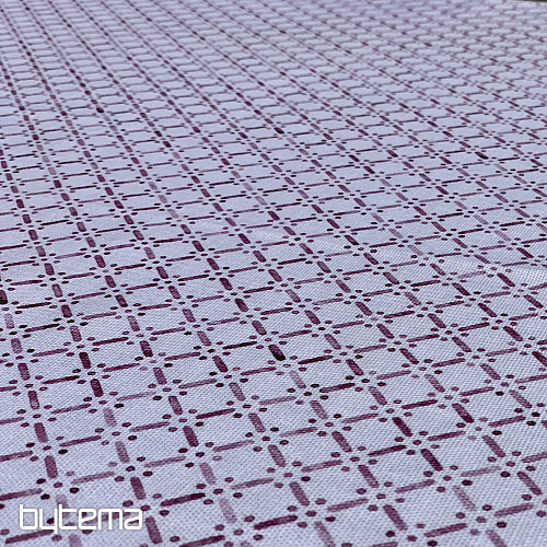 Tischdecke und Schal MONTANA ALTES ROSA GITTER