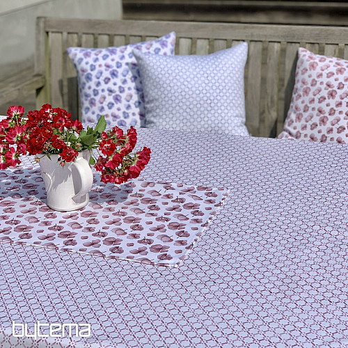 Tischdecke und Schal MONTANA ALTES ROSA GITTER