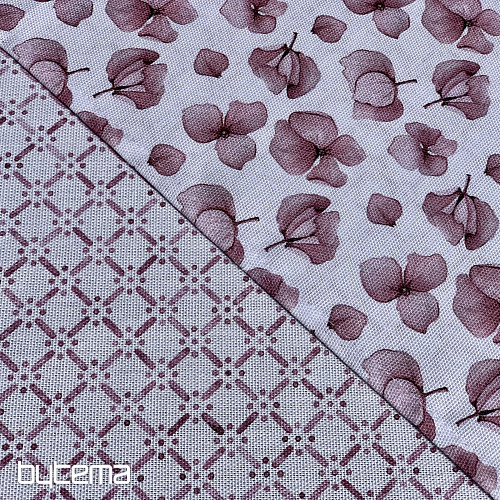 Tischdecke und Schal MONTANA ALTES ROSA GITTER