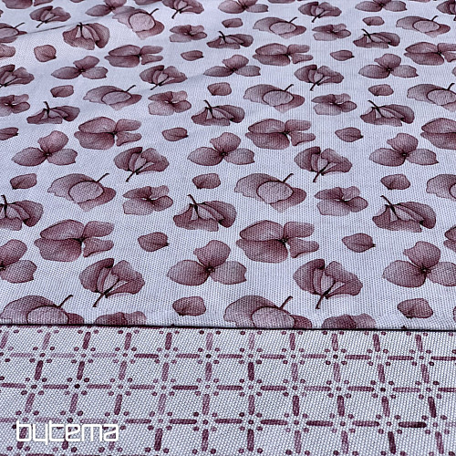 Tischdecke und Schal MONTANA ALTES ROSA GITTER