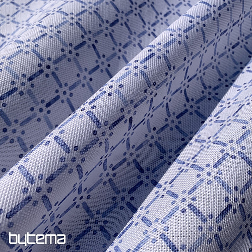 Tischdecke und Schal MONTANA GITTER BLAU