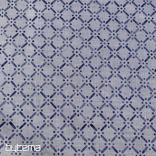 Tischdecke und Schal MONTANA GITTER BLAU