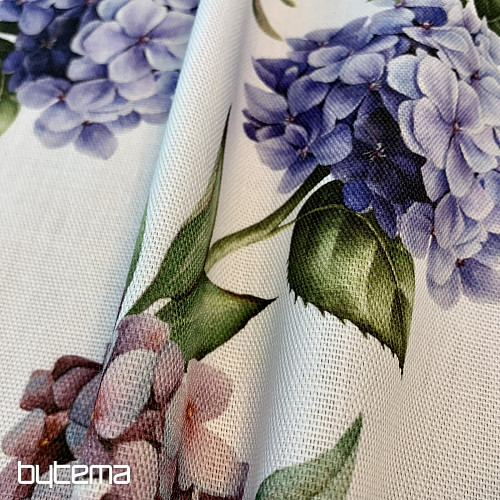 Tischdecke und Schal HORTENSIE BLAU