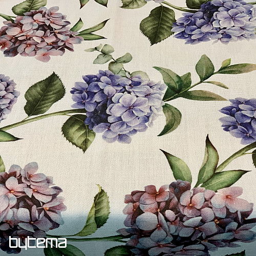 Tischdecke und Schal HORTENSIE BLAU