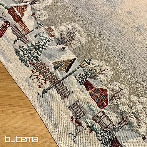 Gobelin-Tischdecke, Schal und Gedeck WINTER IDYLKA