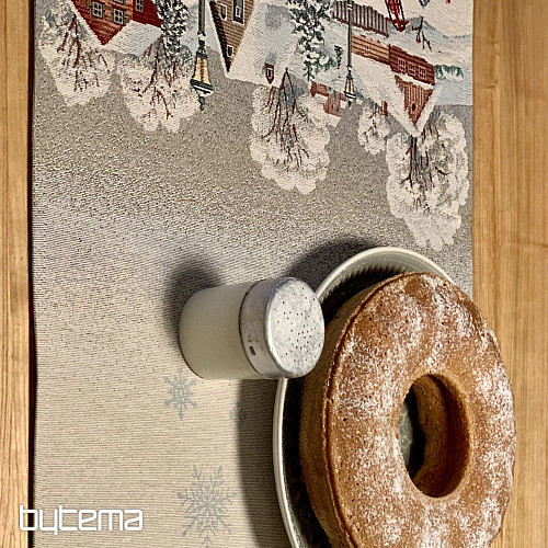 Gobelin-Tischdecke, Schal und Gedeck WINTER IDYLKA