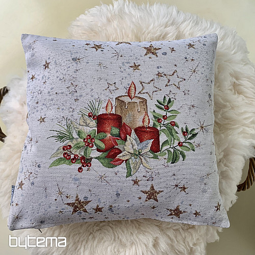Weihnachtlicher Wandteppich-Bezug KERZEN AUF DEN STERNEN