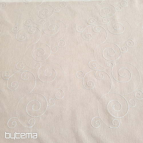 Fertiger Vorhang BESTICKTE ORNAMENTE weiß