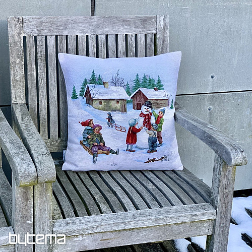 Weihnachts-Wandteppichbezug WINTERNACHMITTAG