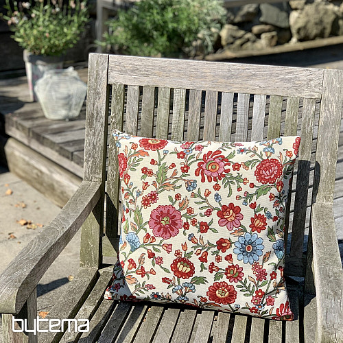 Gobelin-Kissenbezug GEMALT BLUMEN