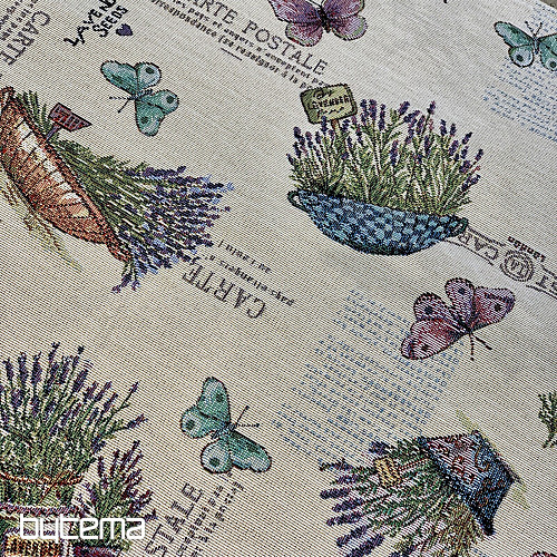 Gobelin-Tischdecke und Schal LAVANDER GARDEN 2