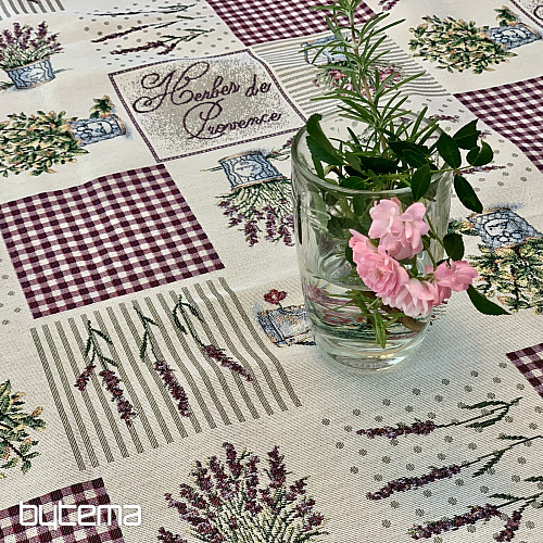 Gobelin-Tischdecke und Schal BLUMEN AUS DER PROVENCE