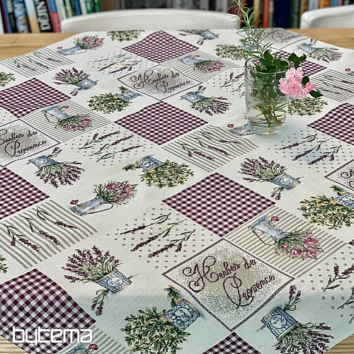 Gobelin-Tischdecke und Schal BLUMEN AUS DER PROVENCE